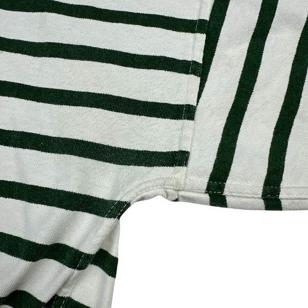 Stone Island Japan Release 80's Cotton Green Striped T Shirt - Large