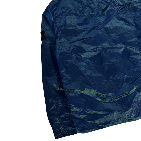 Stone Island 2017 Navy Blue Green Weft Overshirt - XL
