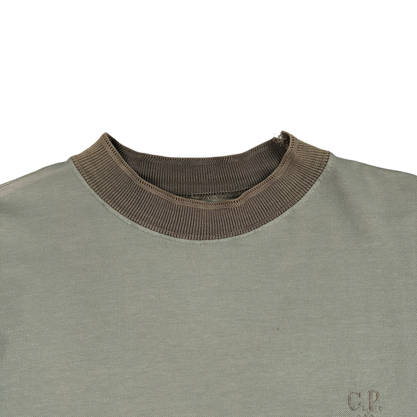 CP Company 1989 Sage Green Spell out T Shirt - Large