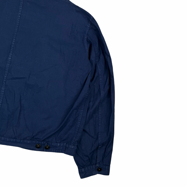 Stone Island 1998 Vintage Resin Coated Cotton Multi Pocket Green Edge Jacket - XL
