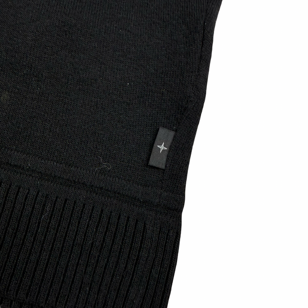 Stone Island 2020 Black Cotton/Cashmere Blend Knit Jumper - Small