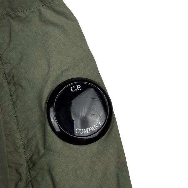 CP Company Green Flatt Nylon Hooded Lens View Jacket - Small (46)