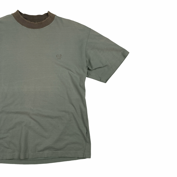 CP Company 1989 Sage Green Spell out T Shirt - Large
