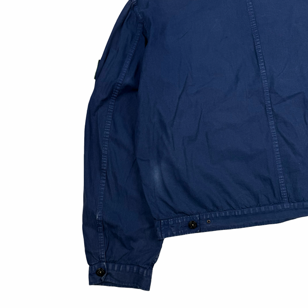 Stone Island 1998 Vintage Resin Coated Cotton Multi Pocket Green Edge Jacket - XL