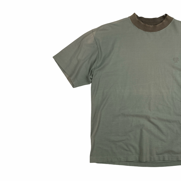 CP Company 1989 Sage Green Spell out T Shirt - Large