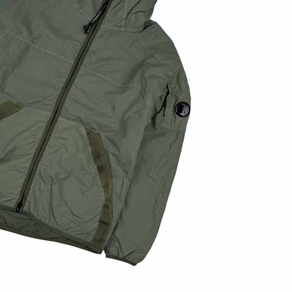 CP Company Green Flatt Nylon Hooded Lens View Jacket - Small (46)