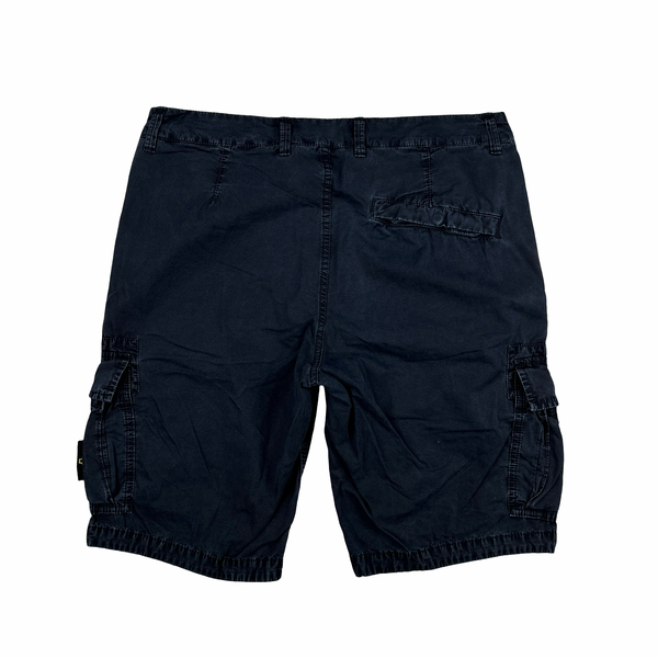 Stone Island 2022 Navy Blue Slim Fit Cargo Shorts - 32"