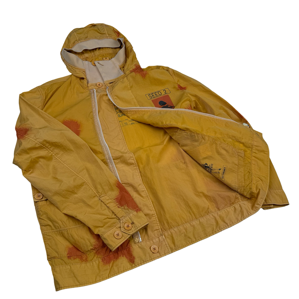 CP Company Yellow Eco Chrome-R Seed 2 Painted Goggle Jacket - Small (46)