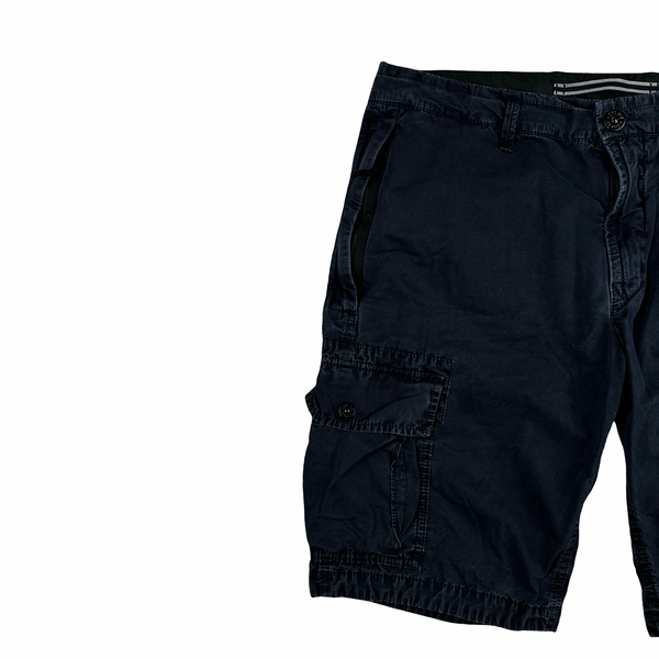 Stone Island 2022 Navy Blue Slim Fit Cargo Shorts - 32"
