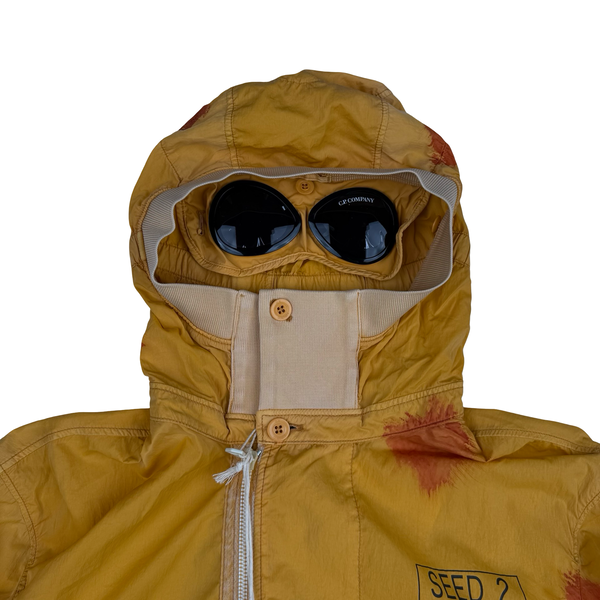 CP Company Yellow Eco Chrome-R Seed 2 Painted Goggle Jacket - Small (46)