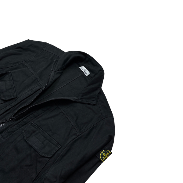 Stone Island 2021 Black Smock Overshirt Jacket - Small & Large