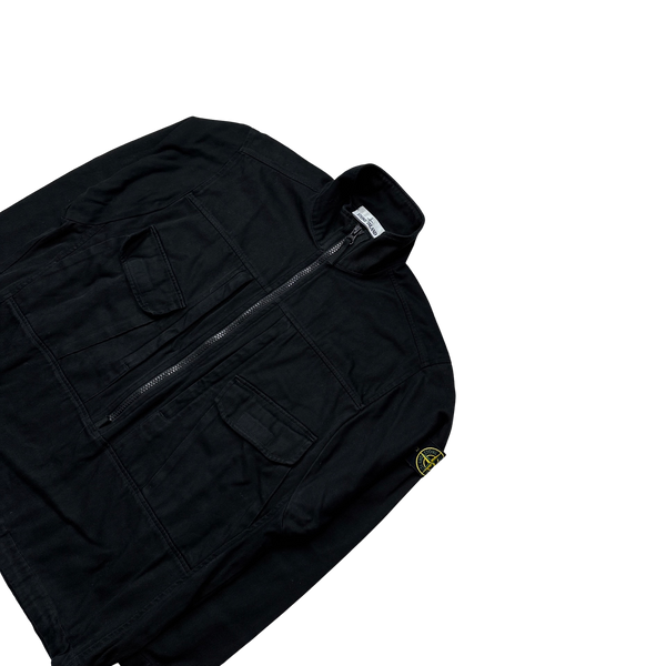 Stone Island 2021 Black Smock Overshirt Jacket - Small & Large