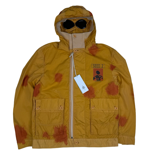 CP Company Yellow Eco Chrome-R Seed 2 Painted Goggle Jacket - Small (46)