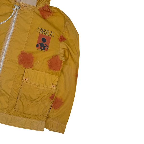 CP Company Yellow Eco Chrome-R Seed 2 Painted Goggle Jacket - Small (46)
