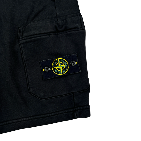 Stone Island 2021 Black Fleece Cotton Shorts - Large
