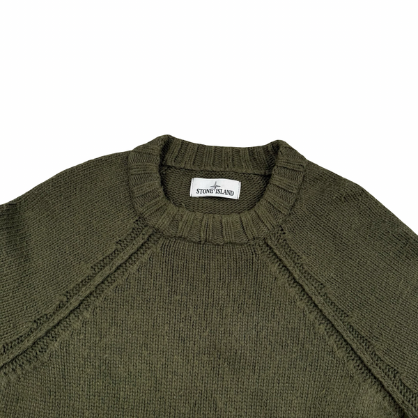 Stone Island 2016 Khaki Wool/Cashmere/ Rayon Blend Knitted Jumper - XXL