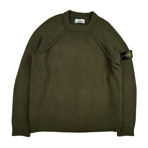 Stone Island 2016 Khaki Wool/Cashmere/ Rayon Blend Knitted Jumper - XXL