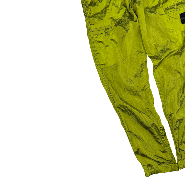 Stone Island 2022 Yellow Green Type RE-T Econyl Nylon Metal Trousers - 32"