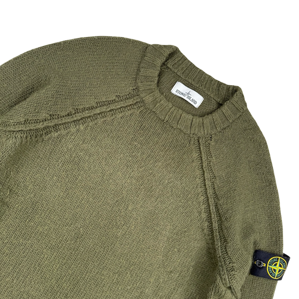 Stone Island 2016 Khaki Wool/Cashmere/ Rayon Blend Knitted Jumper - XXL