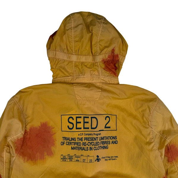 CP Company Yellow Eco Chrome-R Seed 2 Painted Goggle Jacket - Small (46)