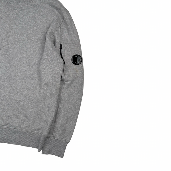 CP Company Light Grey Cotton Crewneck Sweatshirt - Medium