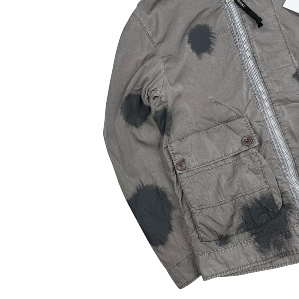 CP Company Grey Eco Chrome-R Seed 2 Painted Goggle Jacket - Small (46)