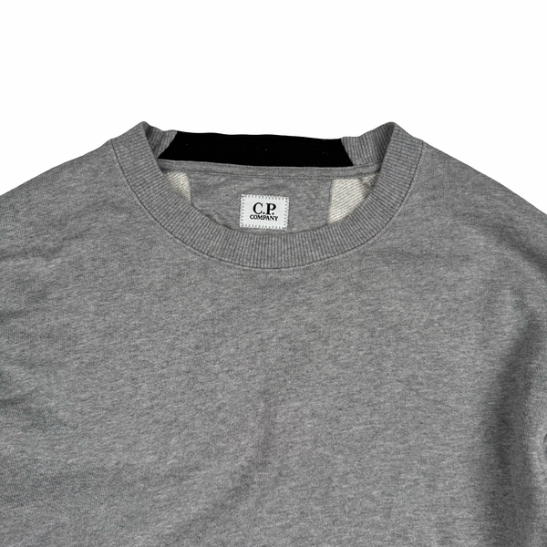 CP Company Light Grey Cotton Crewneck Sweatshirt - Medium