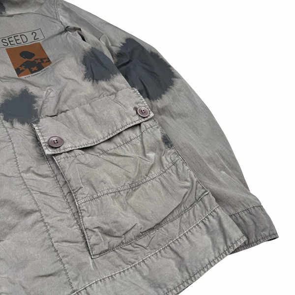 CP Company Grey Eco Chrome-R Seed 2 Painted Goggle Jacket - Small (46)
