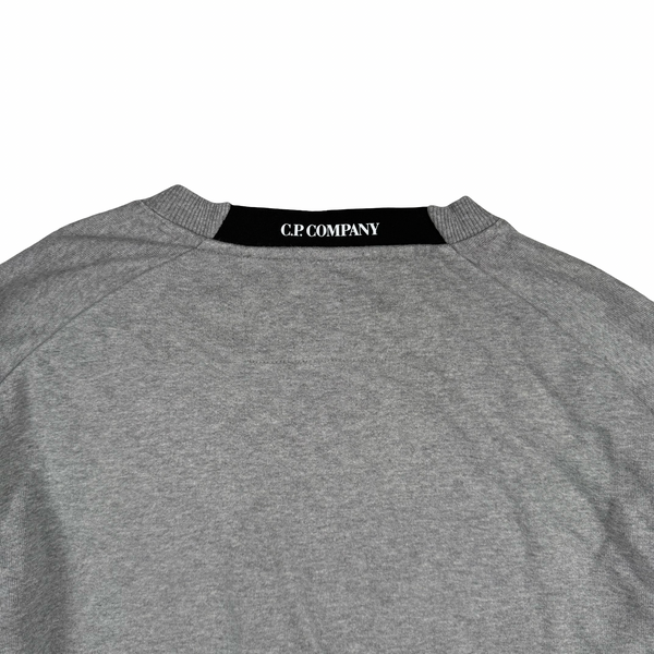 CP Company Light Grey Cotton Crewneck Sweatshirt - Medium