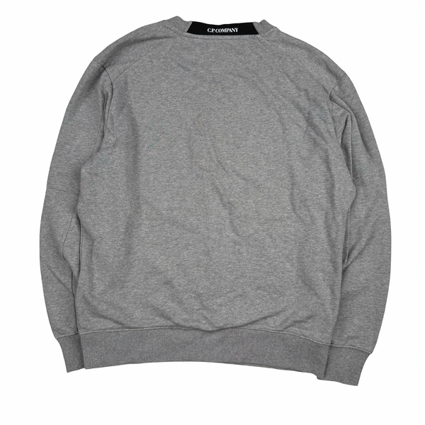 CP Company Light Grey Cotton Crewneck Sweatshirt - Medium