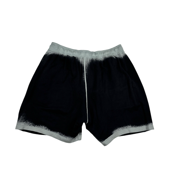 Stone Island 2023 Cotton Black Hand Sprayed Shorts - Large