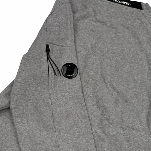 CP Company Light Grey Cotton Crewneck Sweatshirt - Medium