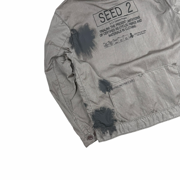 CP Company Grey Eco Chrome-R Seed 2 Painted Goggle Jacket - Small (46)
