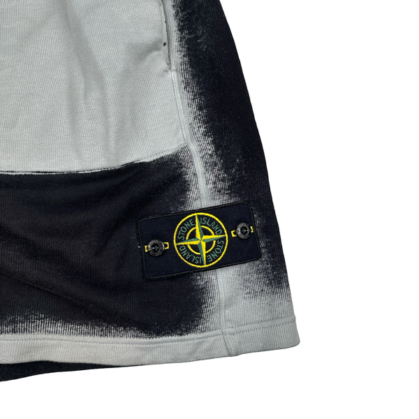 Stone Island 2023 Cotton Black Hand Sprayed Shorts - Large