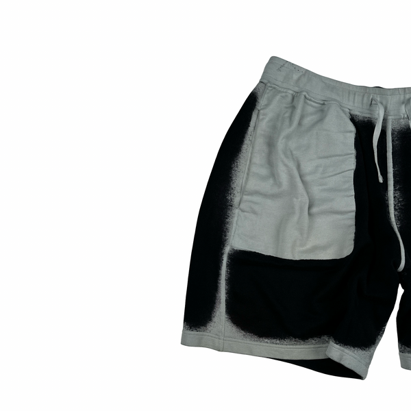 Stone Island 2023 Cotton Black Hand Sprayed Shorts - Large