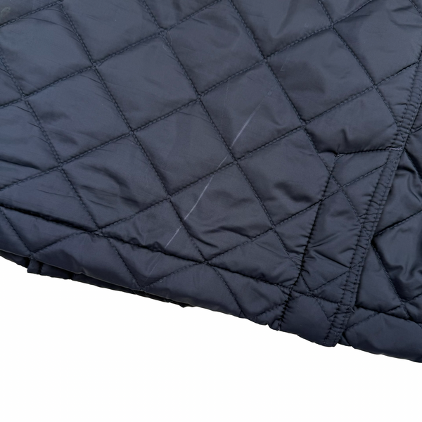 Ralph Lauren Navy Corduroy Collar Diamond Quilted Jacket - Small