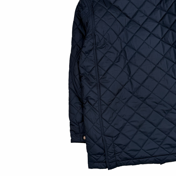 Ralph Lauren Navy Corduroy Collar Diamond Quilted Jacket - Small