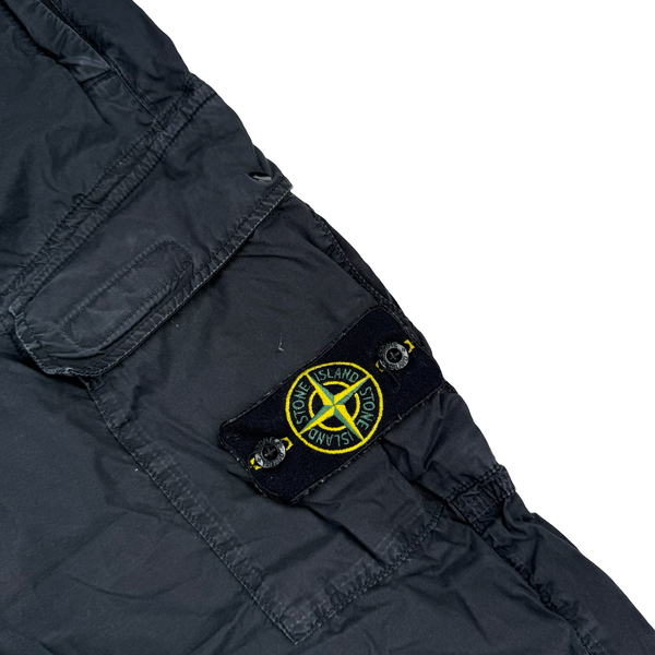 Stone Island 2021 Black Regular Tapered Cargo Trousers - 32"