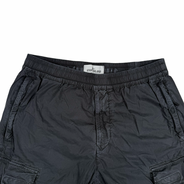 Stone Island 2021 Black Regular Tapered Cargo Trousers - 32"