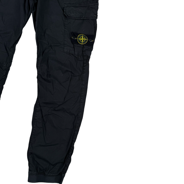Stone Island 2021 Black Regular Tapered Cargo Trousers - 32"
