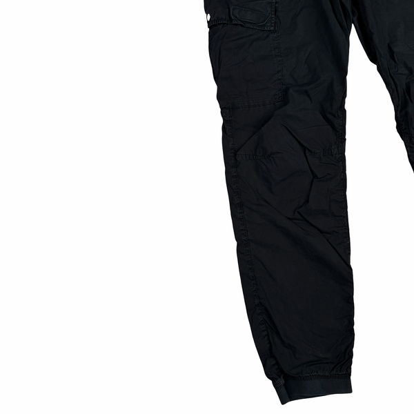 Stone Island 2021 Black Regular Tapered Cargo Trousers - 32"