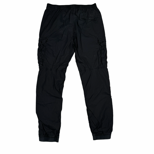 Stone Island 2021 Black Regular Tapered Cargo Trousers - 32"