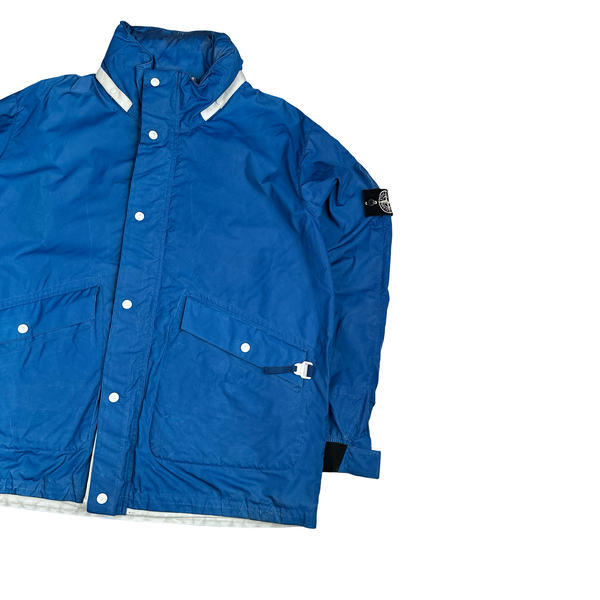 Stone Island 2011 Rare Archive Blue Reflective Jacket - 3XL