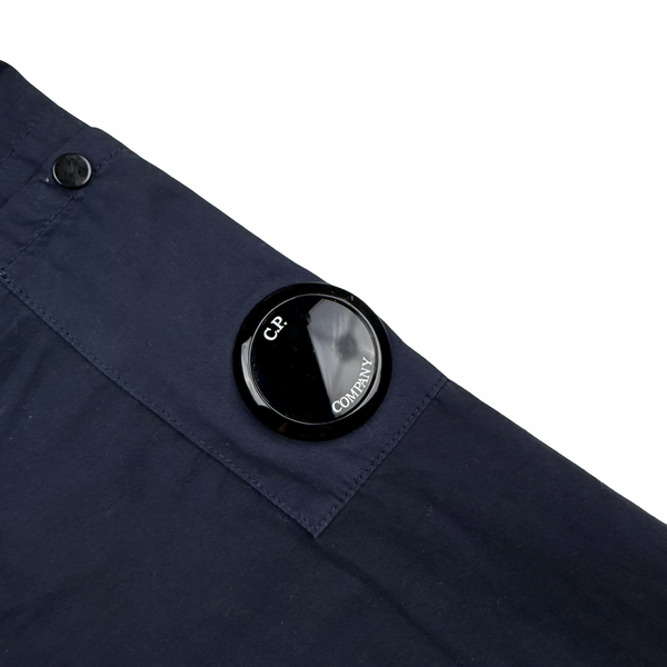 CP Company Navy Cotton Lens View Zipped Overshirt - Medium