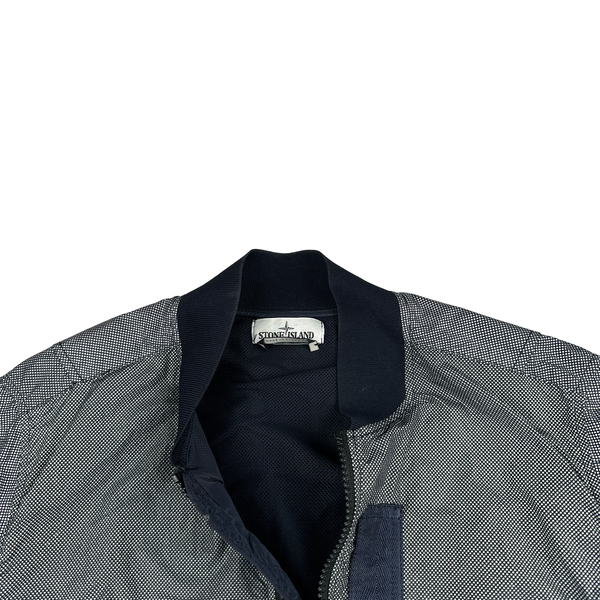 Stone Island 2016 Navy Pixel Reflective Bomber Jacket - Large