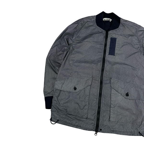 Stone Island 2016 Navy Pixel Reflective Bomber Jacket - Large