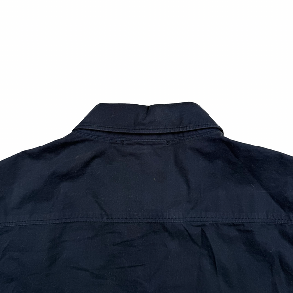 CP Company Navy Cotton Lens View Zipped Overshirt - Medium