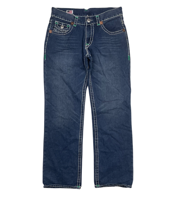 True Religion Blue Contrast Stitch Ricky Super T Jeans