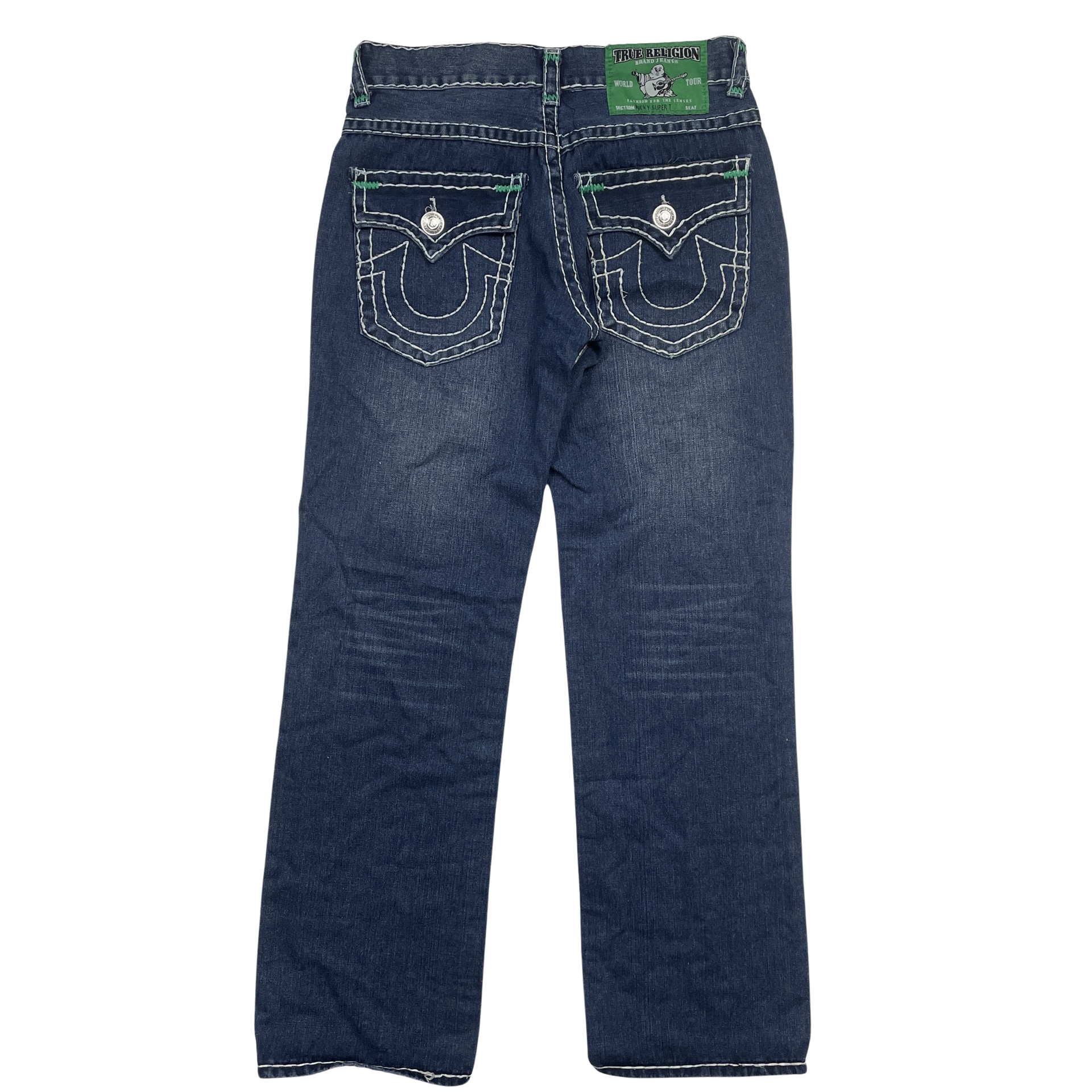 True Religion Blue Contrast Stitch Ricky Super T Jeans