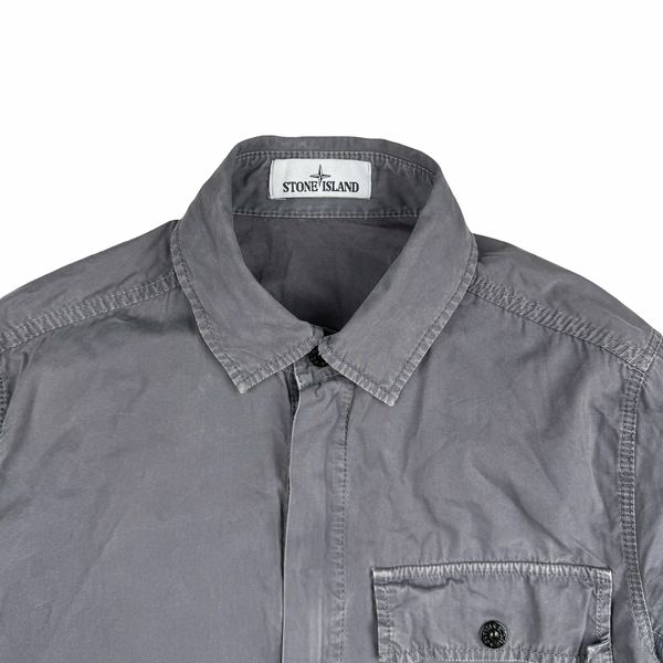 Stone Island 2017 Grey Zipped Front Pocket Overshirt - Small